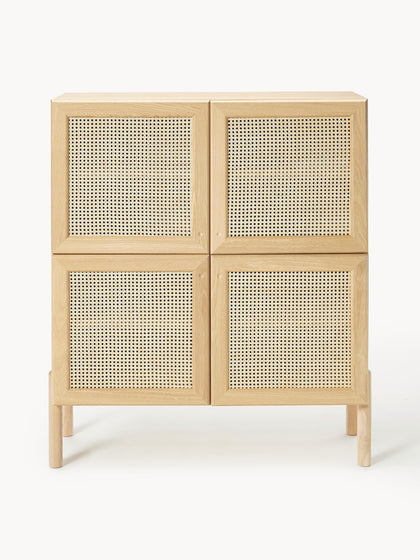 Westwing Chiffonnier De Madera De Roble Con Tejido Vienés Jolie