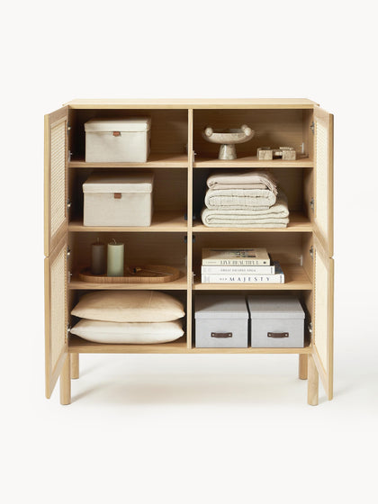 Westwing Chiffonnier De Madera De Roble Con Tejido Vienés Jolie