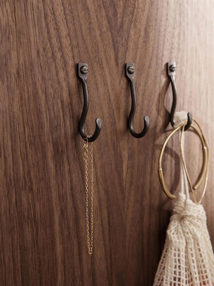 Westwing Colgador De Latón Artesanal Curvature 3 Uds