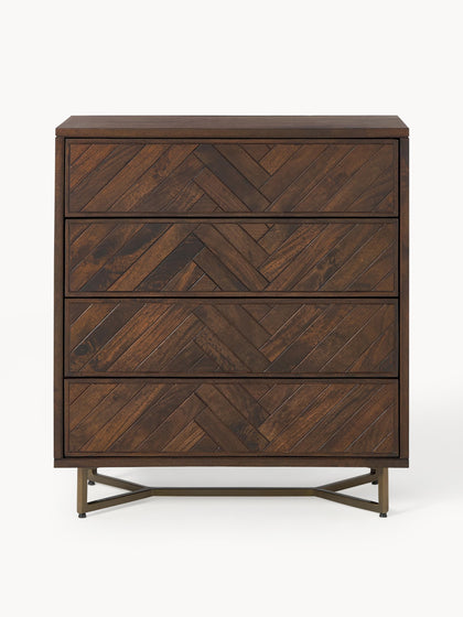 Westwing Cómoda De Madera De Mango Con Diseño Espiga Luca