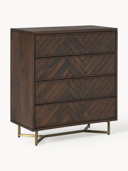 Westwing Cómoda de madera de mango con diseño espiga Luca