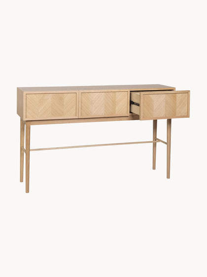 Westwing Consola De Madera Con Diseño En Espiga Herringbone