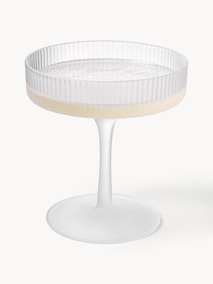 Westwing Copas De Champán Sopladas Con Relieves Ripple