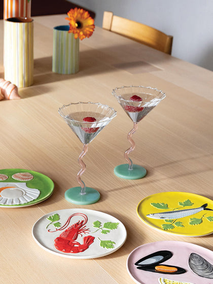 Westwing Copas De Cóctel De Vidrio De Borosilicato Curve 2 Uds