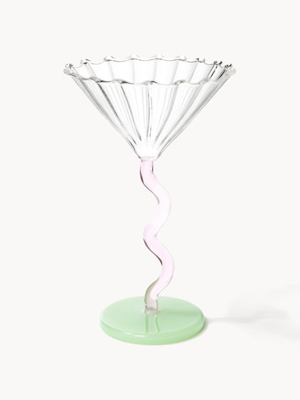 Westwing Copas de cóctel de vidrio de borosilicato Curve 2 uds
