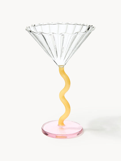 Westwing Copas de cóctel de vidrio de borosilicato Curve 2 uds
