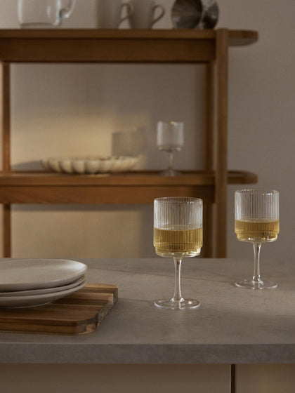 Westwing Copas De Vino Artesanales Con Relieve Minna 4 uds