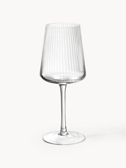 Westwing Copas De Vino Blanco Artesanales Con Relieves Cami 4 uds