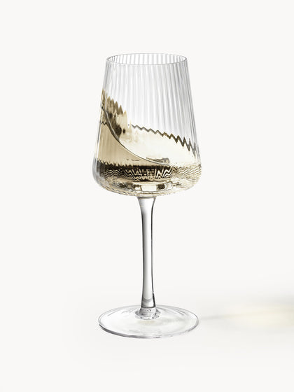 Westwing Copas De Vino Blanco Artesanales Con Relieves Cami 4 uds