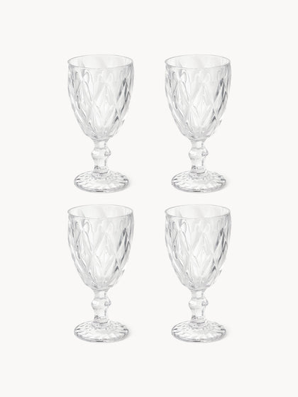 Westwing Copas de vino con patrón texturizado Colorado 4 uds