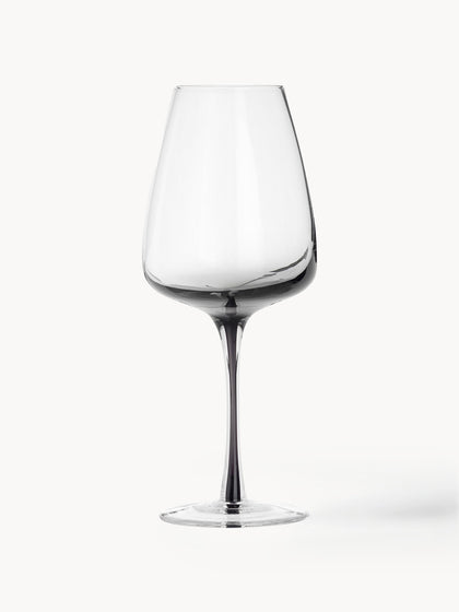 Westwing Copas De Vino De Vidrio Soplado Artesanalmente Smoke 4 uds