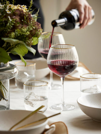 Westwing Copas De Vino Sopladas Con Relieve En Forma Esférica Palermo 4 uds