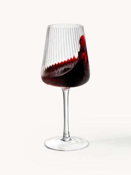 Westwing Copas De Vino Tinto Artesanales Con Relieves Cami 4 uds