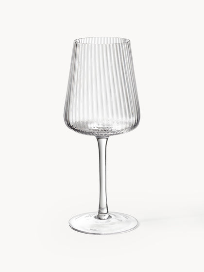 Westwing Copas De Vino Tinto Artesanales Con Relieves Cami 4 uds