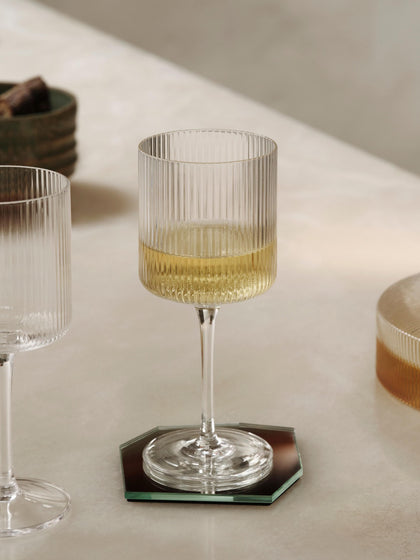 Westwing Copas De Vino Tinto Sopladas Con Relieve Ripple 2 Uds
