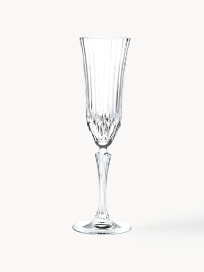 Westwing Copas flauta de champán de cristal con relieve Adagio 6 uds