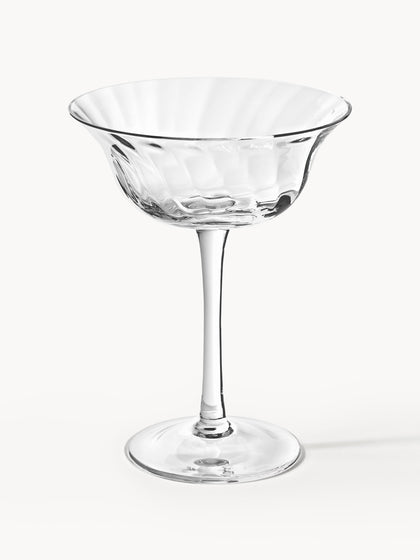 Westwing Copas Pompadour De Champán Sopladas Swirl 4 uds