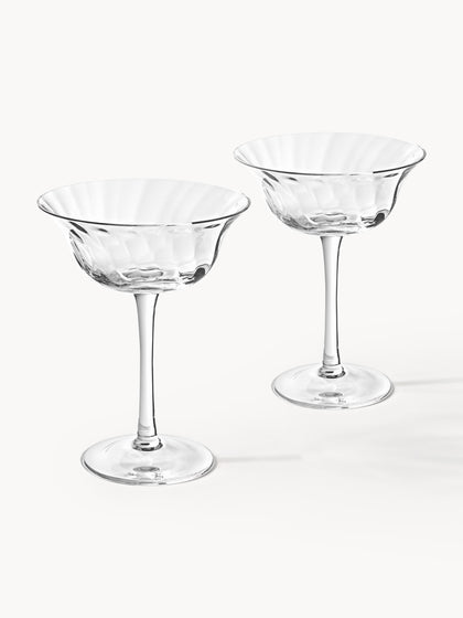Westwing Copas Pompadour De Champán Sopladas Swirl 4 uds