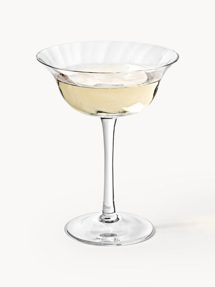 Westwing Copas pompadour de champán sopladas Swirl 4 uds