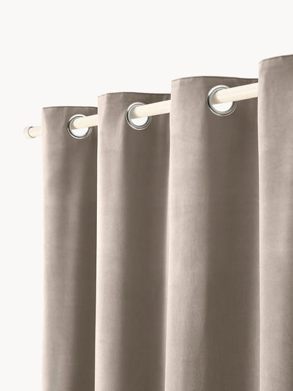 Westwing Cortinas Oscurecedoras De Terciopelo Con Ojales Rush 2 uds
