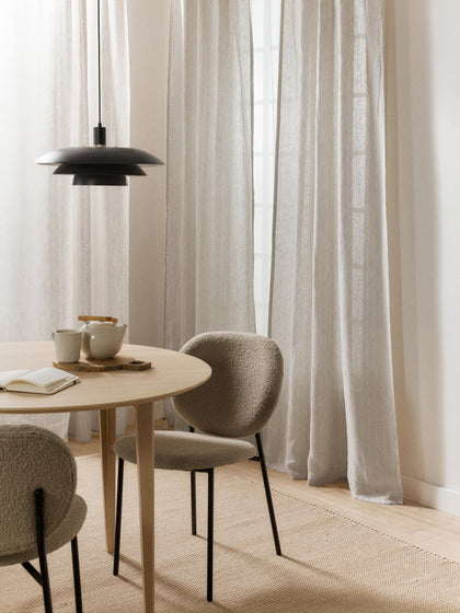 Westwing Cortinas Semitransparente Con Cinta De Lazo Birch 2 uds
