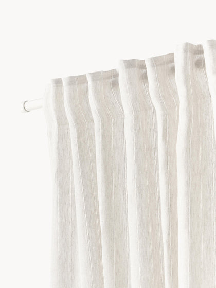 Westwing Cortinas Semitransparente Con Cinta De Lazo Birch 2 uds