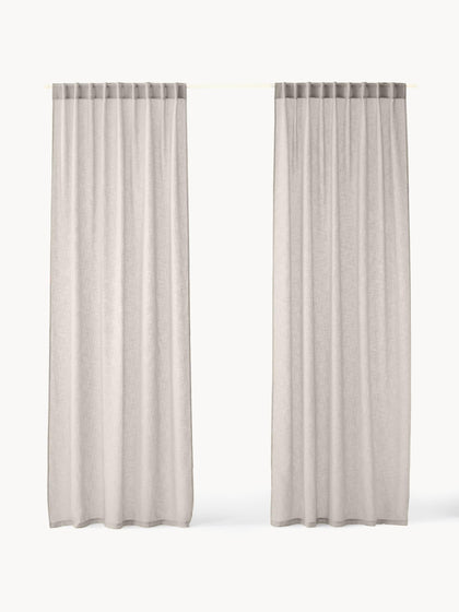 Westwing Cortinas Semitransparente Con Cinta De Lazo Gardine Ibiza 2 uds