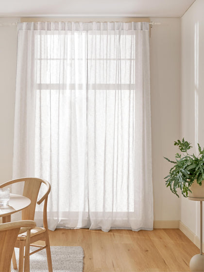 Westwing Cortinas Semitransparente Con Cinta De Lazo Gardine Ibiza 2 uds