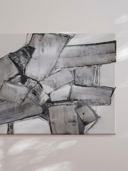 Westwing Cuadro En Lienzo Pintado A Mano Dark Abstract