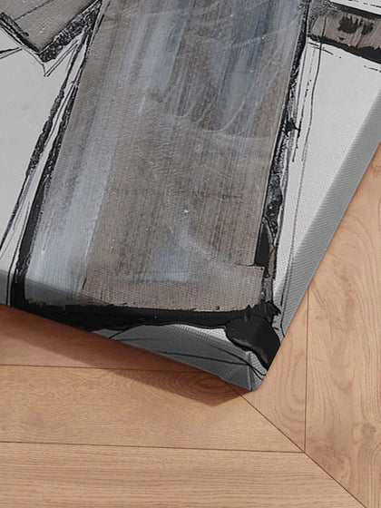 Westwing Cuadro En Lienzo Pintado A Mano Dark Abstract