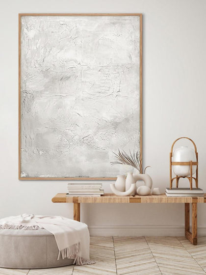 Westwing Cuadro En Lienzo Pintado A Mano Simple Living Marco De Madera