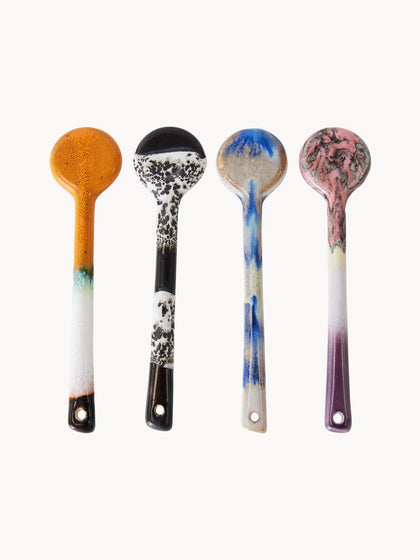 Westwing Cucharas Artesanales Con Esmalte Reactivo 70s