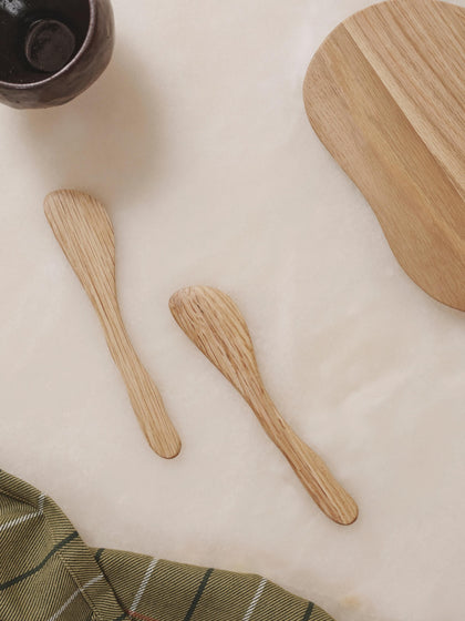 Westwing Cuchillos Para Mantequilla De Madera De Roble Cairn 2 Uds
