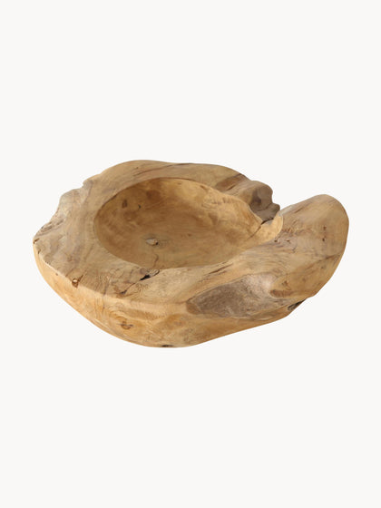Westwing Cuenco decorativo grande de madera de teca Unikat