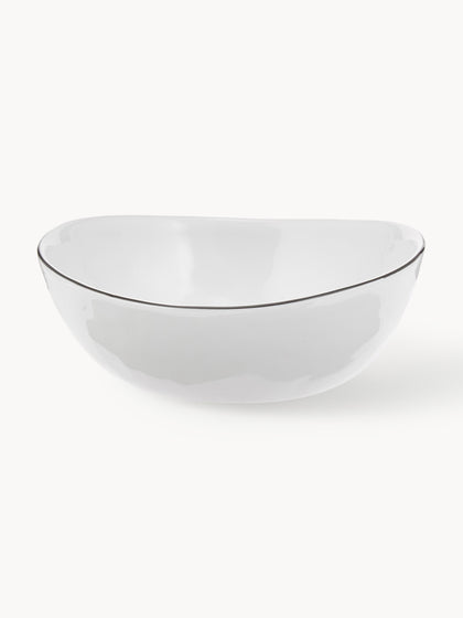 Westwing Cuencos artesanales de porcelana Salt Ø 17 cm 4 uds
