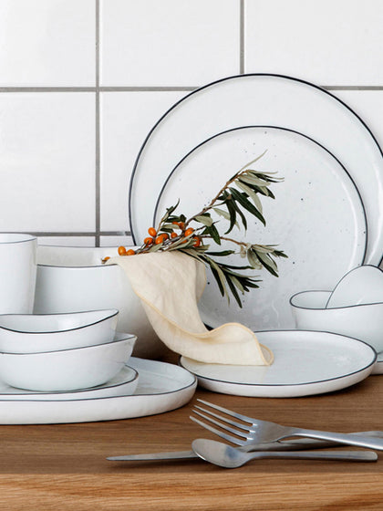 Westwing Cuencos Artesanales De Porcelana Salt Ø 20 Cm 2 uds