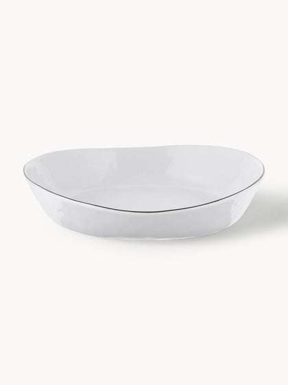 Westwing Cuencos artesanales de porcelana Salt Ø 20 cm 2 uds