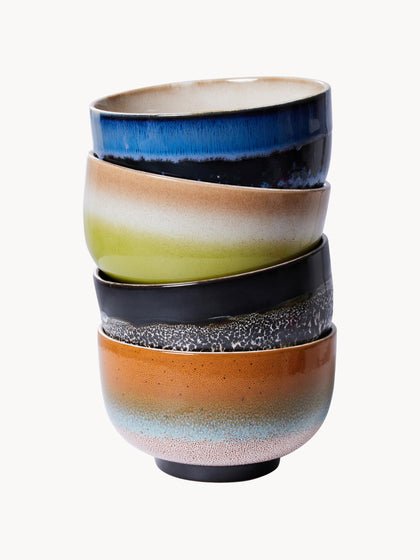 Westwing Cuencos Pintados A Mano De Gres 70's 4 uds