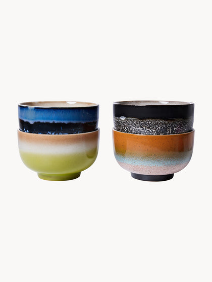 Westwing Cuencos Pintados A Mano De Gres 70's 4 uds