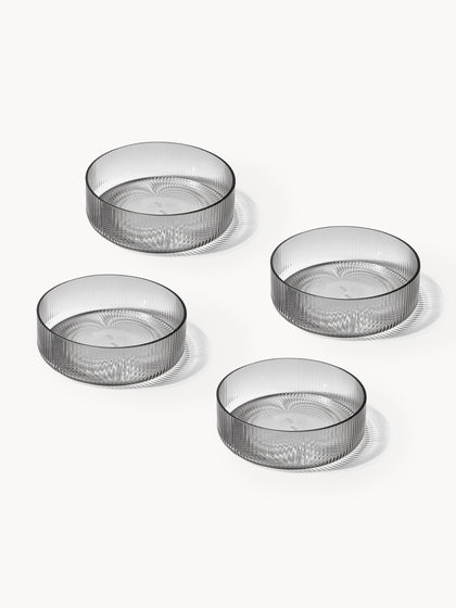 Westwing Cuencos Soplados Con Relieves Ripple 4 Uds