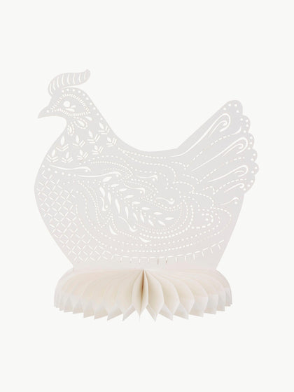 Westwing Decoración de Pascua artesanal en forma de gallina Honeycomb