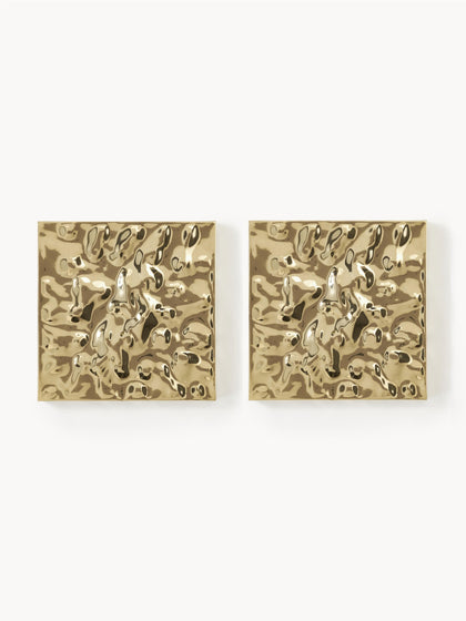 Westwing Decoraciones de pared martillada Splash 2 uds