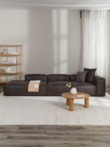 Westwing Diván Modular Grande De Cuero Reciclado Lennon