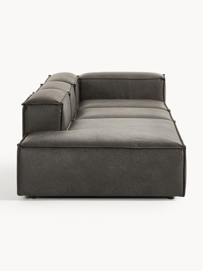 Westwing Diván Modular Grande De Cuero Reciclado Lennon