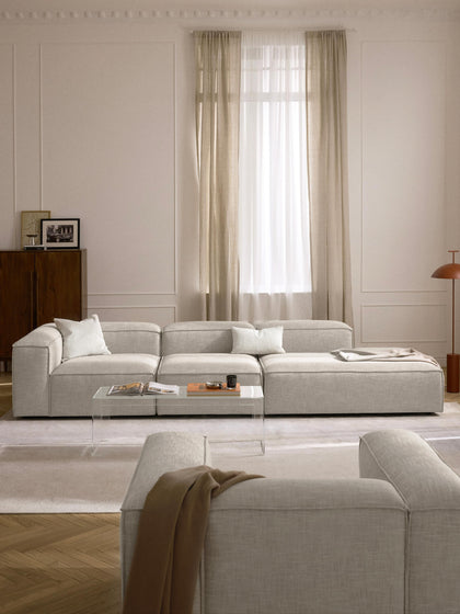 Westwing Diván Modular Grande De Mezcla De Lino Lennon