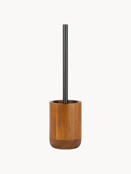 Westwing Escobilla de baño de madera de acacia Theodore