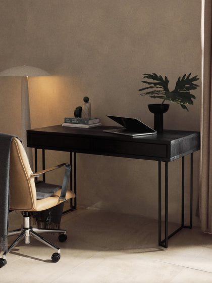 Westwing Escritorio De Madera De Mango Con Cajón Luca