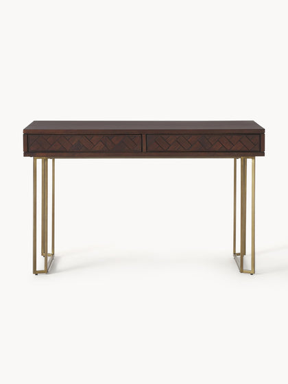 Westwing Escritorio De Madera De Mango Con Diseño De Espiga Luca