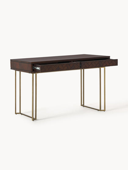 Westwing Escritorio De Madera De Mango Con Diseño De Espiga Luca