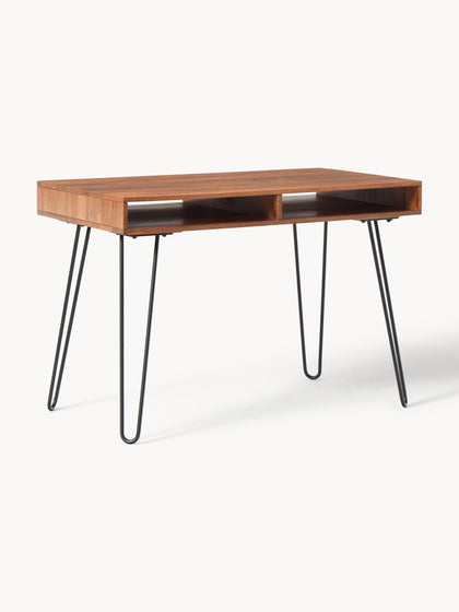 Westwing Escritorio de madera de mango y metal Tova